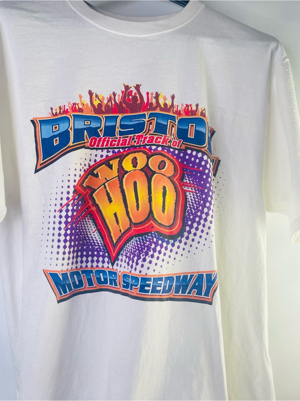 Vintage Motor Speedway White Graphic Tee - Two Hoo Design